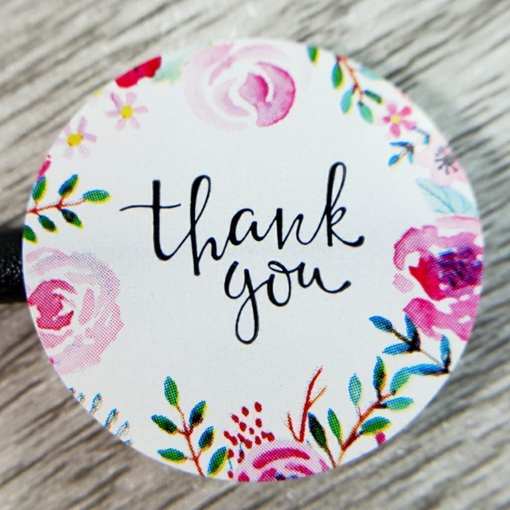 8/$20 100ct Thank You Stickers Round 1" Labels